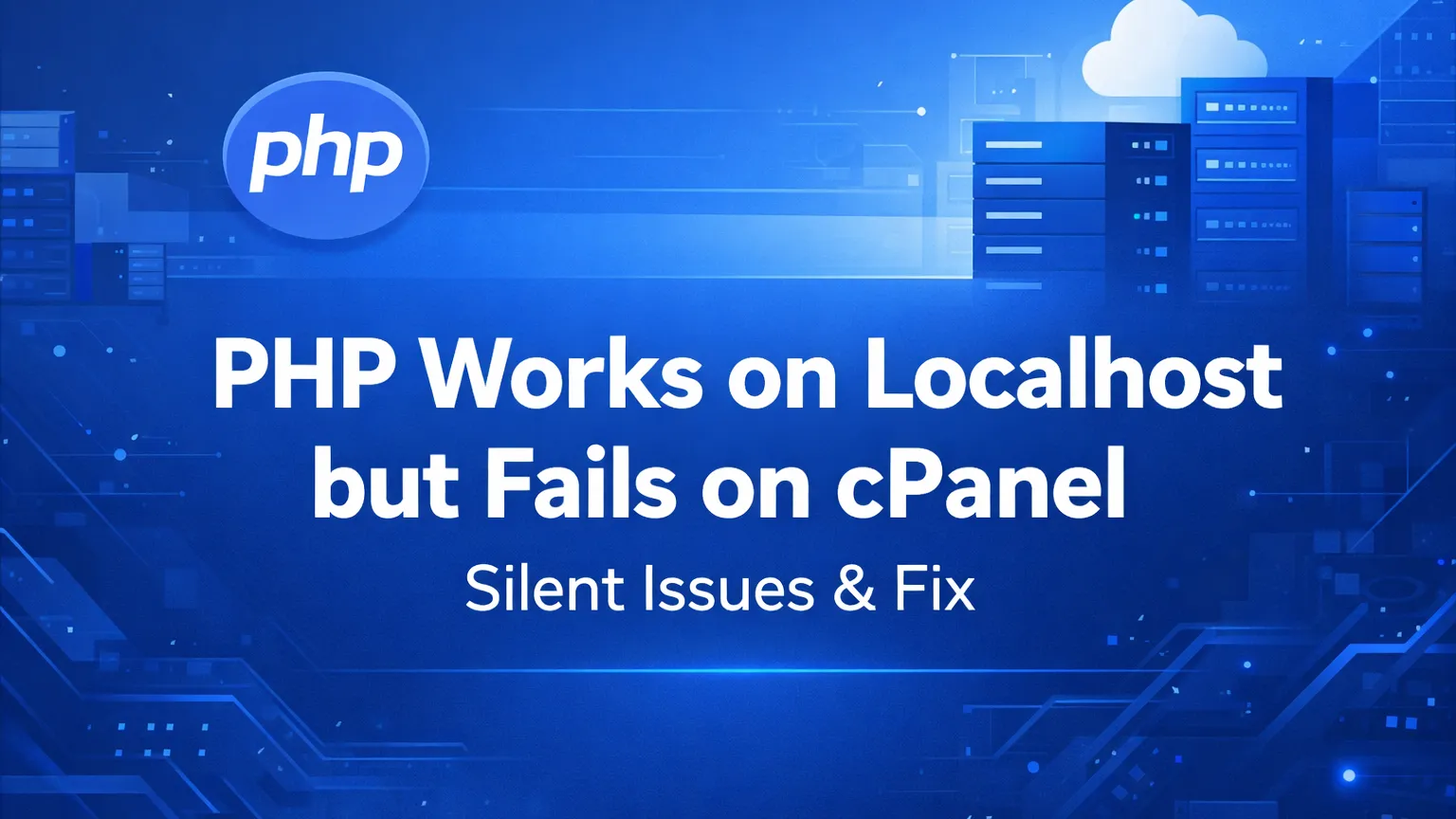 PHP Works on Localhost but Fails on cPanel Shared Hosting – Silent Issues & Fix